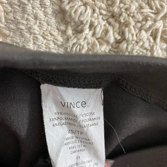 Vince Gray Leather Piped Legging Joggers - Picture 10 of 10